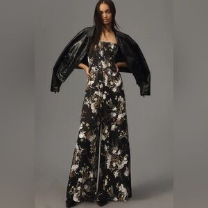 Anthropologie Pilcro Smocked Printed Jumpsuit Size Large